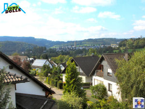 Ausblick aus dem Wohnzimmer auf Schmallenberg